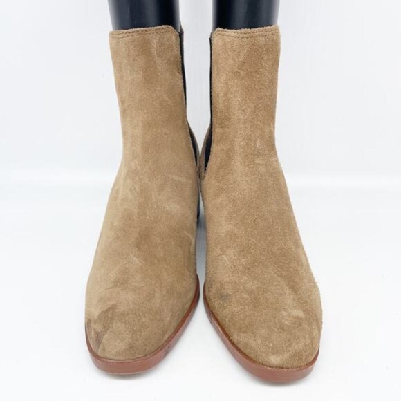 Steve Madden Women's Rhiannon Chelsea Boot Cognac Suede Size 8M - Picture 3 of 15